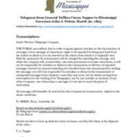 Telegram from General Tullius Cicero Tupper to Mississippi Governor John J.pdf