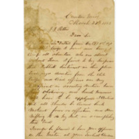 Letter from P.G. Norman to Mississippi Governor John J. Pettus; March 27, 1863