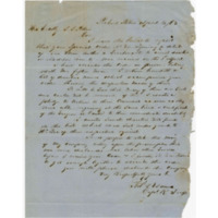 Letter from Captain Robert L. Adams to Mississippi Governor John J. Pettus; April 14, 1863