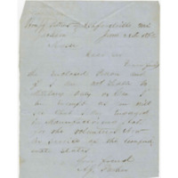 Letter from A. J. Parker to Mississippi Governor John J. Pettus; June 28, 1862