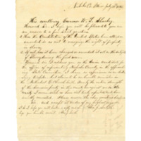 Letter from Alex J. Smith to Mississippi Governor William L. Sharkey; July 28, 1865