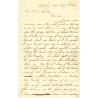 Letter from T. A. Marshall and W. Brooke to Mississippi Governor William L. Sharkey; July 15, 1865