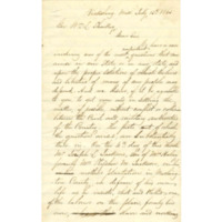 Letter from T. A. Marshall and W. Brooke to Mississippi Governor William L. Sharkey; July 15, 1865